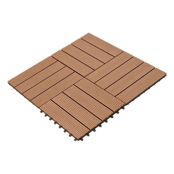 vidaXL 22 st Terrastegels 30x30 cm 2 m² HKC bruin vidaXL 22 st Terrastegels 30x30 cm 2 m² HKC bruin