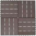 vidaXL Terrastegels 30x30 cm 1 m² HKC donkerbruin 11 st