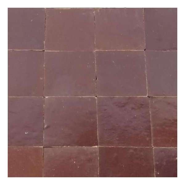 Handgemaakte aardewerk zellige tegels donkerbruin 10 x 10 Handgemaakte aardewerk zellige tegels donkerbruin 10 x 10