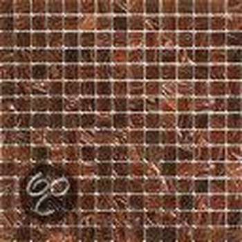 Alfa Mosaico Mozaiek Glas Vision lichtbruin 2,0x2,0x0,4 cm -  Bruin Prijs per 1 matje.