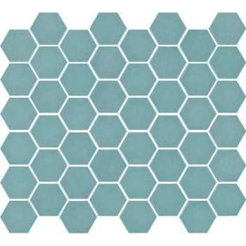 1m² -Mozaiek Valencia Hexagon Turquoise Mat 4,3x4,9