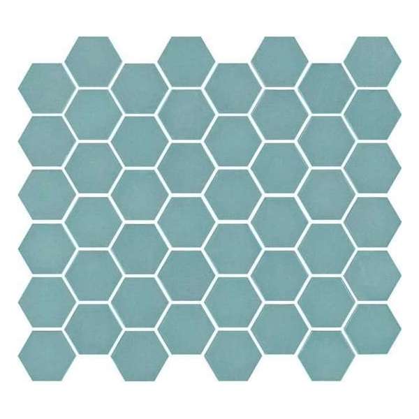 1m² -Mozaiek Valencia Hexagon Turquoise Mat 4,3x4,9 1m² -Mozaiek Valencia Hexagon Turquoise Mat 4,3x4,9