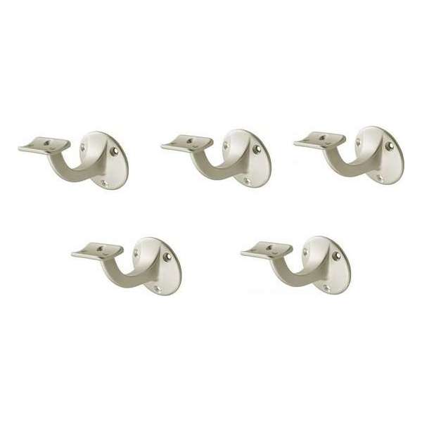 Leuninghouder Nieuw zilver - Opschroef - Hol zadel - Gegoten - Hermeta - 3500-02 - 5 stuks Leuninghouder Nieuw zilver - Opschroef - Hol zadel - Gegoten - Hermeta - 3500-02 - 5 stuks