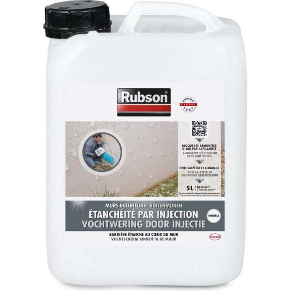 Rubson Vochtwering door Injectie Optrekkend Vocht Coating - 20 Liter Rubson Vochtwering door Injectie Optrekkend Vocht Coating - 20 Liter