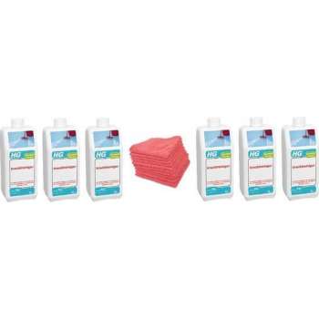 HG kunststof vloeren krachtreiniger (HG product 79) Doos 6 Stuks + 10 Microvezeldoeken