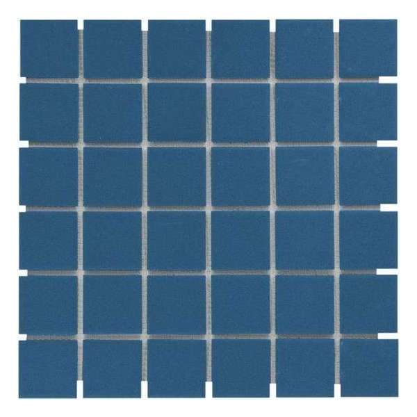 The Mosaic Factory London mozaïektegel 4.8x4.8x0.6cm voor vloer binnen en buiten vierkant porselein blauw mat met antislip The Mosaic Factory London mozaïektegel 4.8x4.8x0.6cm voor vloer binnen en buiten vierkant porselein blauw mat met antislip