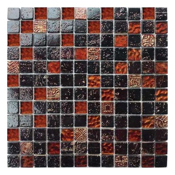 Alfa Mosaico Mozaiek Bonito donkerbruin mix travertine/glas 2,3x2,3x0,8 cm - Mix, Bruin Prijs per 1 matje. Alfa Mosaico Mozaiek Bonito donkerbruin mix travertine/glas 2,3x2,3x0,8 cm - Mix, Bruin Prijs per 1 matje.