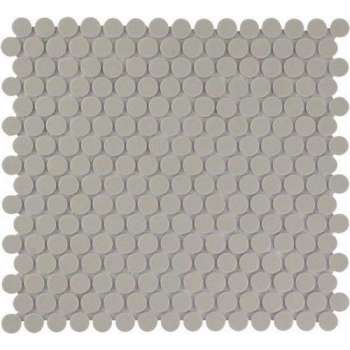 The Mosaic Factory London mozaïektegel 1.9x0.5x0.5cm voor vloer voor binnen en buiten Rond Keramiek Grijs