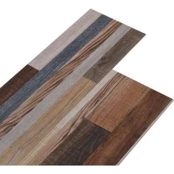 vidaXL Vloerplanken zelfklevend 4.46 m² 3 mm PVC meerkleurig