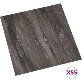 vidaXL Vloerplanken zelfklevend 55 st 5.11 m² PVC donkergrijs