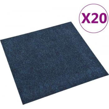 vidaXL Tapijttegels 20 st 5 m² marineblauw