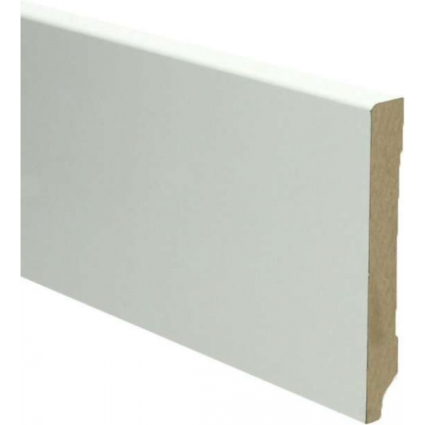 Hoge plinten - MDF - Moderne plint 120x15 mm - Wit - Voorgelakt - RAL 9010 - Per stuk 2,4m Hoge plinten - MDF - Moderne plint 120x15 mm - Wit - Voorgelakt - RAL 9010 - Per stuk 2,4m