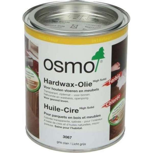 Osmo Hardwax Olie 3067 Lichtgrijs 0,75L | Hardwaxolie | Hout olie voor binnen Osmo Hardwax Olie 3067 Lichtgrijs 0,75L | Hardwaxolie | Hout olie voor binnen