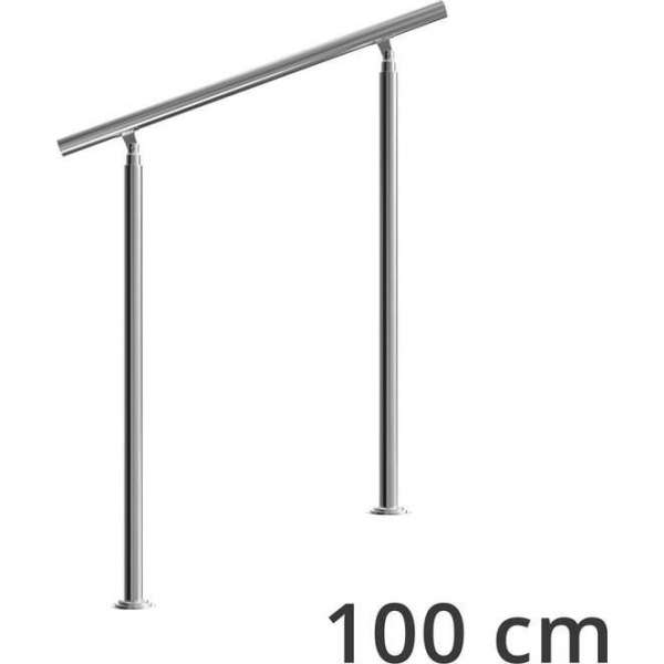 Monzana trapleuning edelstaal – 100 cm zonder spijlen – balustrade Monzana trapleuning edelstaal – 100 cm zonder spijlen – balustrade