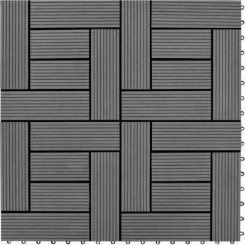 vidaXL 22 st Terrastegels 30x30 cm 2 m² HKC grijs