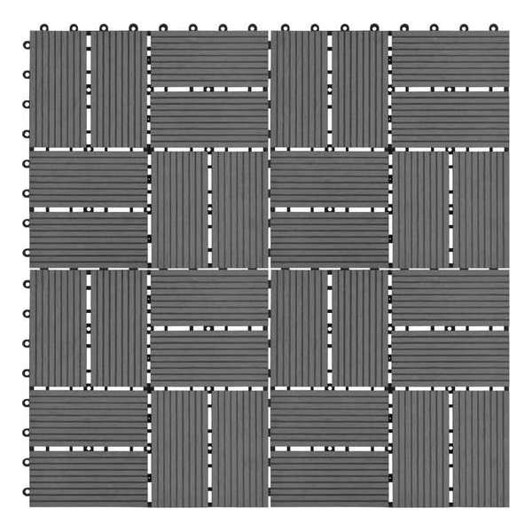 Terrastegels 30x30 cm 1 m² HKC grijs 11 st Terrastegels 30x30 cm 1 m² HKC grijs 11 st
