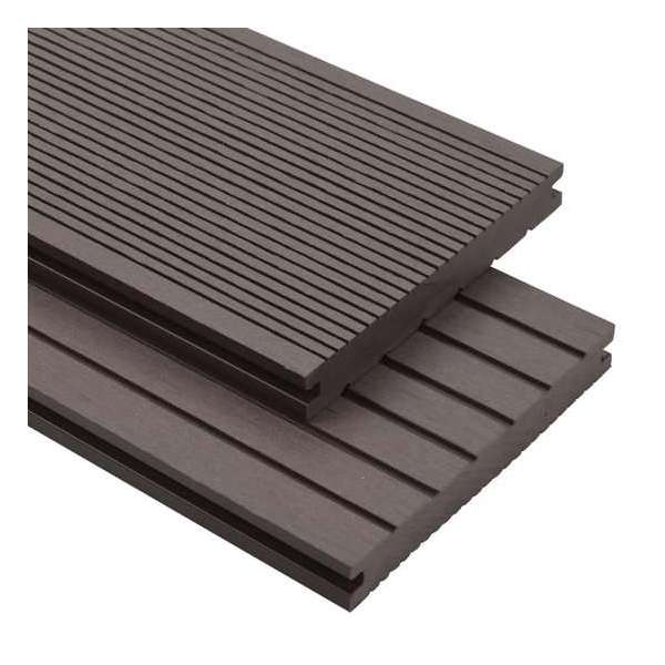 Terrasplanken met accessoires 10 m² 2,2 m HKC donkerbruin Terrasplanken met accessoires 10 m² 2,2 m HKC donkerbruin