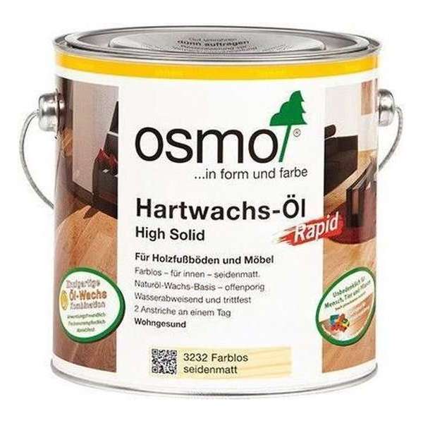 Osmo Hardwax Olie Rapid 3232 - 2,5 Liter - Sneldrogend - Parket Olie Transparant Osmo Hardwax Olie Rapid 3232 - 2,5 Liter - Sneldrogend - Parket Olie Transparant
