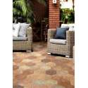 Hexagon tegel | Pompei | 20 x 24 cm | Marron Decor