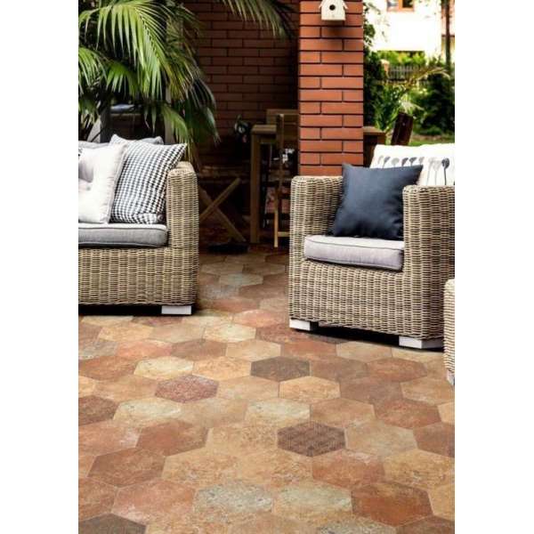 Hexagon tegel | Pompei | 20 x 24 cm | Marron Decor Hexagon tegel | Pompei | 20 x 24 cm | Marron Decor