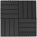 Terrastegels 30x30 cm 1 m² HKC zwart 11 st
