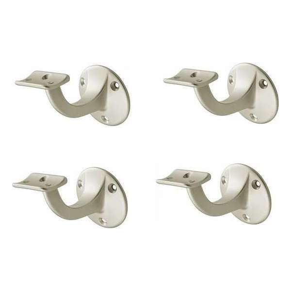 Leuninghouder Nieuw zilver - Opschroef - Hol zadel - Gegoten - Hermeta - 3500-02 - 4 stuks Leuninghouder Nieuw zilver - Opschroef - Hol zadel - Gegoten - Hermeta - 3500-02 - 4 stuks