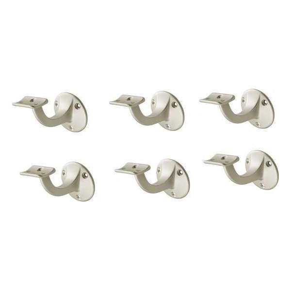 Leuninghouder Nieuw zilver - Opschroef - Hol zadel - Gegoten - Hermeta - 3500-02 - 6 stuks Leuninghouder Nieuw zilver - Opschroef - Hol zadel - Gegoten - Hermeta - 3500-02 - 6 stuks