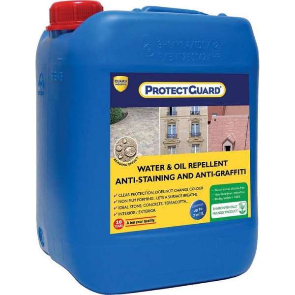 Slijtvaste impregneer voor opritten, terrassen, steen, natuursteen, klinkers, ... - ProtectGuard 5L Slijtvaste impregneer voor opritten, terrassen, steen, natuursteen, klinkers, ... - ProtectGuard 5L