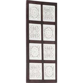 vidaXL Wandpaneel handgesneden 40x80x1.5 cm MDF bruin en wit