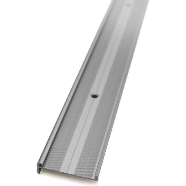 Aluminium trapprofiel - Zilver - Verzonken geboord - 14mm x 44,5mm x 3,00m Aluminium trapprofiel - Zilver - Verzonken geboord - 14mm x 44,5mm x 3,00m