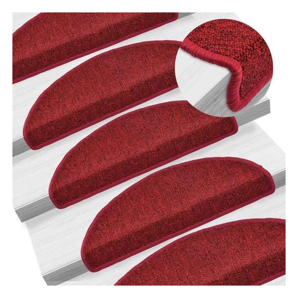 15 st Trapmatten 65x24x4 cm bordeauxrood