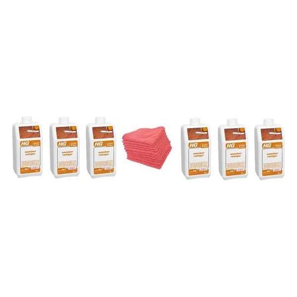 HG parket & hout wasvloer reiniger (HG product 66) Doos 6 Stuks + 10 Microvezeldoeken HG parket & hout wasvloer reiniger (HG product 66) Doos 6 Stuks + 10 Microvezeldoeken
