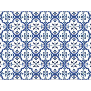 Vloerkleed vinyl | Blauwe Tegels