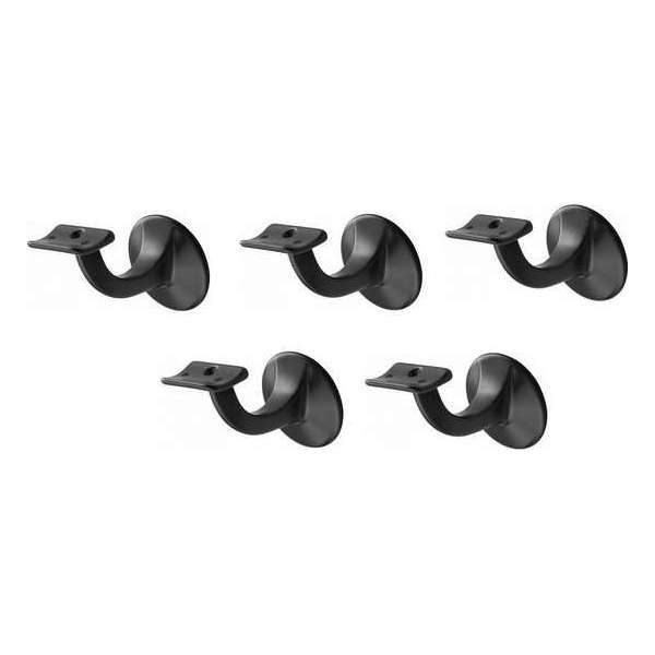 Leuninghouder zwart - Keilboutbevestiging- Hol zadel Hermeta - 3501-70 - 5 stuks Leuninghouder zwart - Keilboutbevestiging- Hol zadel Hermeta - 3501-70 - 5 stuks