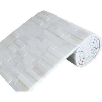 Mozaiek Brickstone rol white 34,0x150,0 cm -  Wit Prijs per 1 rol.