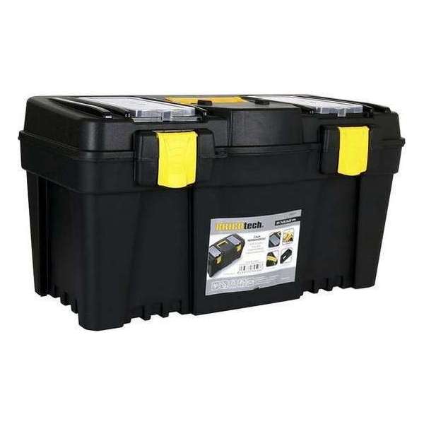 Gereedschapskist met vakken Bricotech Zwart Geel (59,7 x 28,5 x 32 cm) Gereedschapskist met vakken Bricotech Zwart Geel (59,7 x 28,5 x 32 cm)