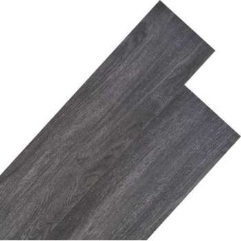 Vloerplanken 5,26 m² 2 mm PVC zwart en wit