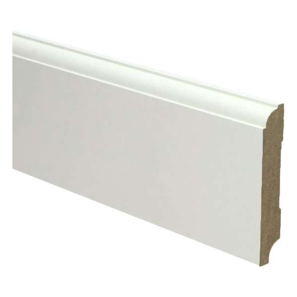Hoge Plinten - MDF - Eigentijdse plint - 90 x15 mm - Wit - Voorgelakt - RAL 9010 - Per stuk 2,4 M Hoge Plinten - MDF - Eigentijdse plint - 90 x15 mm - Wit - Voorgelakt - RAL 9010 - Per stuk 2,4 M