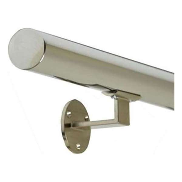 RVS Gepolijst Trapleuning 150 cm met 2 houders RVS Gepolijst Trapleuning 150 cm met 2 houders