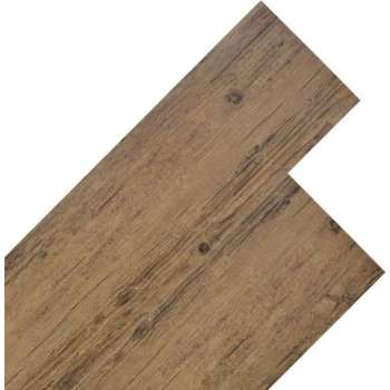Vloerplanken 5,26 m² 2 mm PVC walnoot bruin