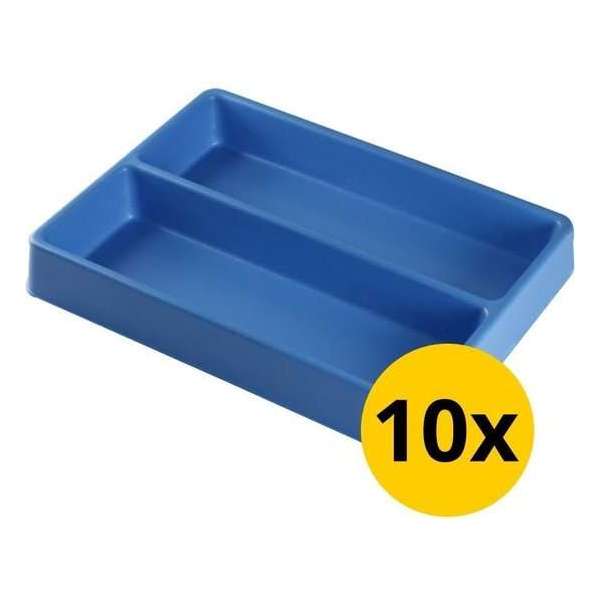 Datona® Vakverdeling met 2 compartimenten - 10 stuks - Blauw Datona® Vakverdeling met 2 compartimenten - 10 stuks - Blauw