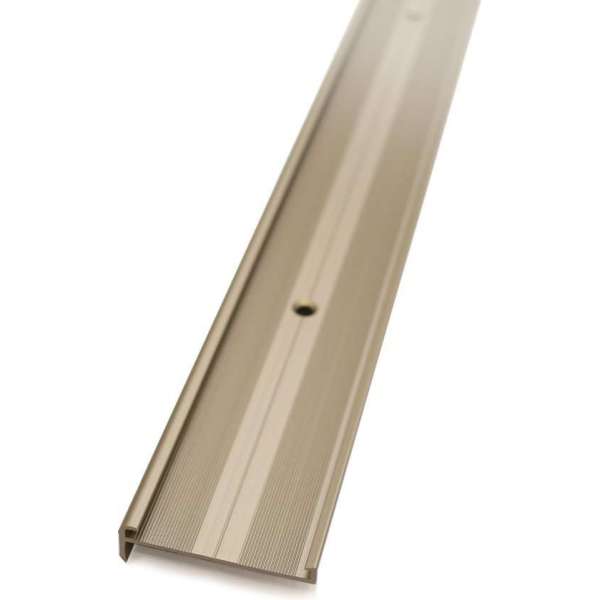 Aluminium trapprofiel - RVS mat - Verzonken geboord - 14mm x 44,5mm x 3,00m Aluminium trapprofiel - RVS mat - Verzonken geboord - 14mm x 44,5mm x 3,00m