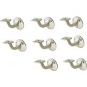Leuninghouder Nieuw zilver - Opschroef - Hol zadel - Gegoten - Hermeta - 3500-02 - 8 stuks