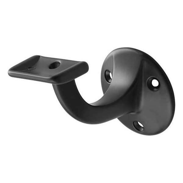 Hermeta Blackline leuninghouder 65 vlak - zwart - 3502-70E Hermeta Blackline leuninghouder 65 vlak - zwart - 3502-70E