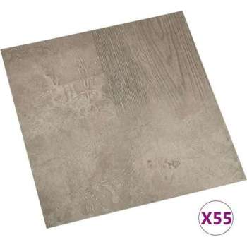 vidaXL Vloerplanken zelfklevend 55 st 5.11 m² PVC grijs