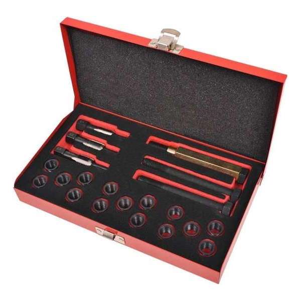 Gloeibougie draad reparatie set M12 x 1,25 mm 21-delig
