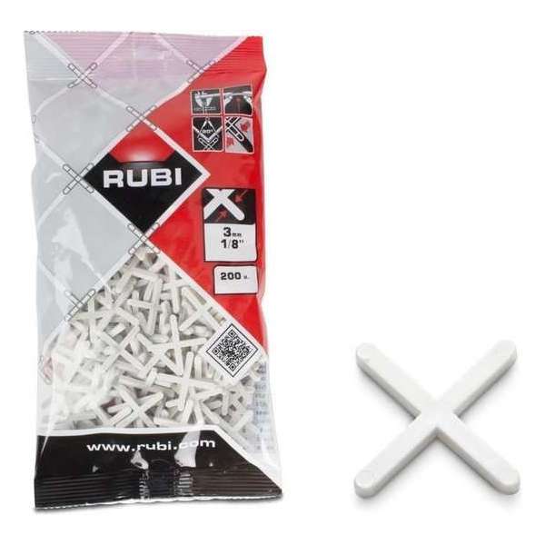 RUBI tegelvoegkruisjes 3 mm - wit - 1/8" RUBI tegelvoegkruisjes 3 mm - wit - 1/8"