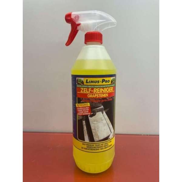 Limus Pro Grafsteenreiniger - Zelfreiniger grafstenen - 1 L Limus Pro Grafsteenreiniger - Zelfreiniger grafstenen - 1 L