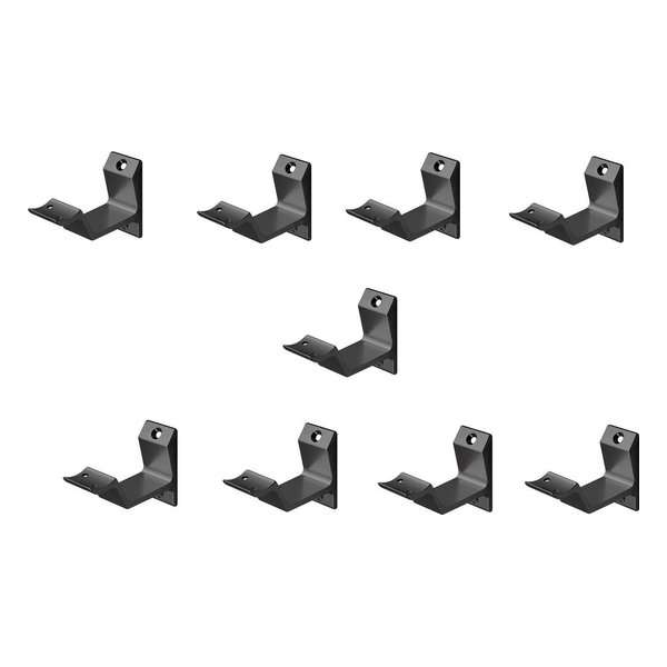 Leuninghouder zwart - Opschroef - Hol zadel Hermeta - 3542-18 - 9 stuks Leuninghouder zwart - Opschroef - Hol zadel Hermeta - 3542-18 - 9 stuks