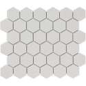 The Mosaic Factory Barcelona mozaïektegel 5.1x5.9x0.6cm voor wand en vloer voor binnen en buiten Zeshoek Keramiek Wit